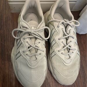 Adidas Light Gray Athletic Shoes ozweegos